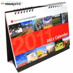 Spiral bound desktop calendars